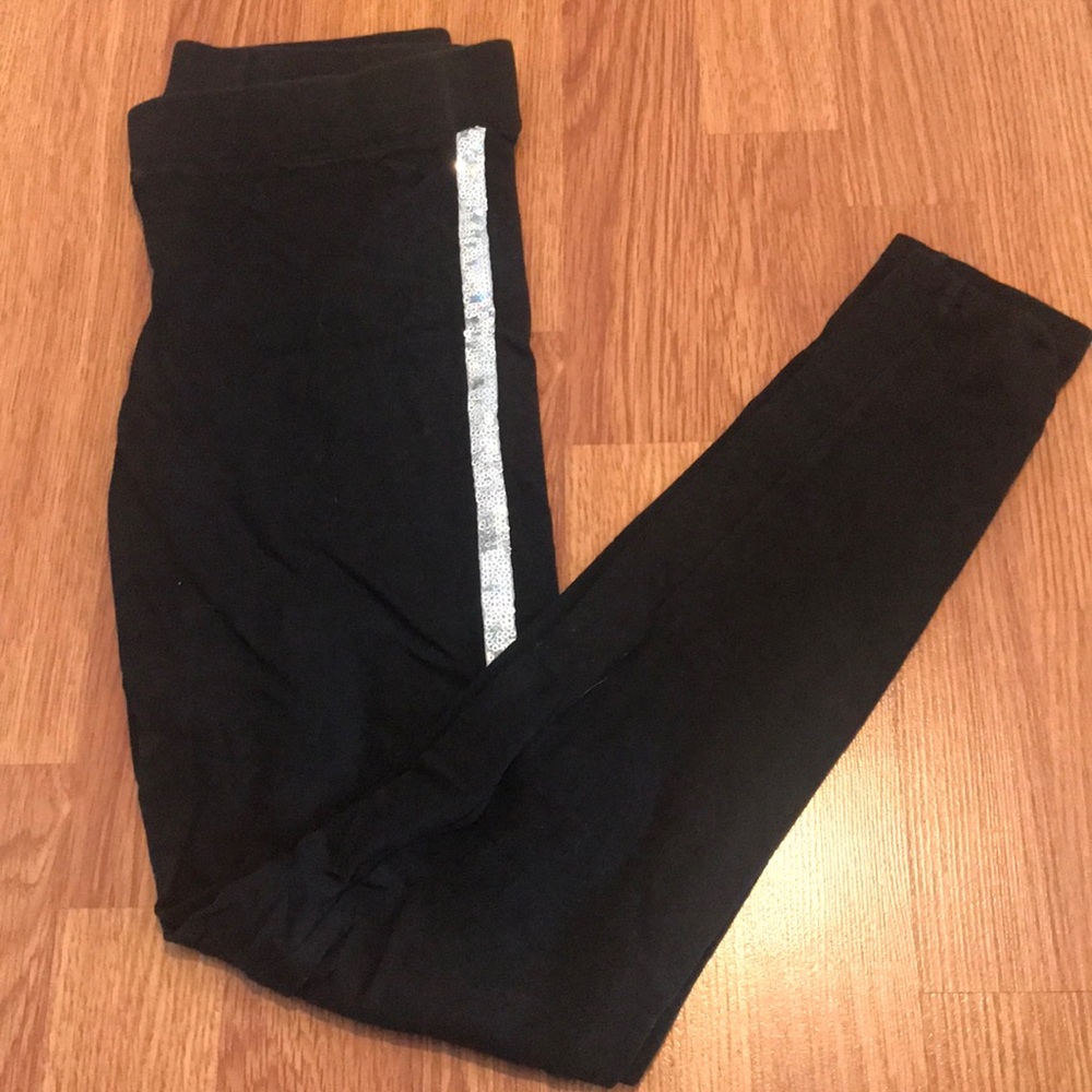 PINK silver sequin legging